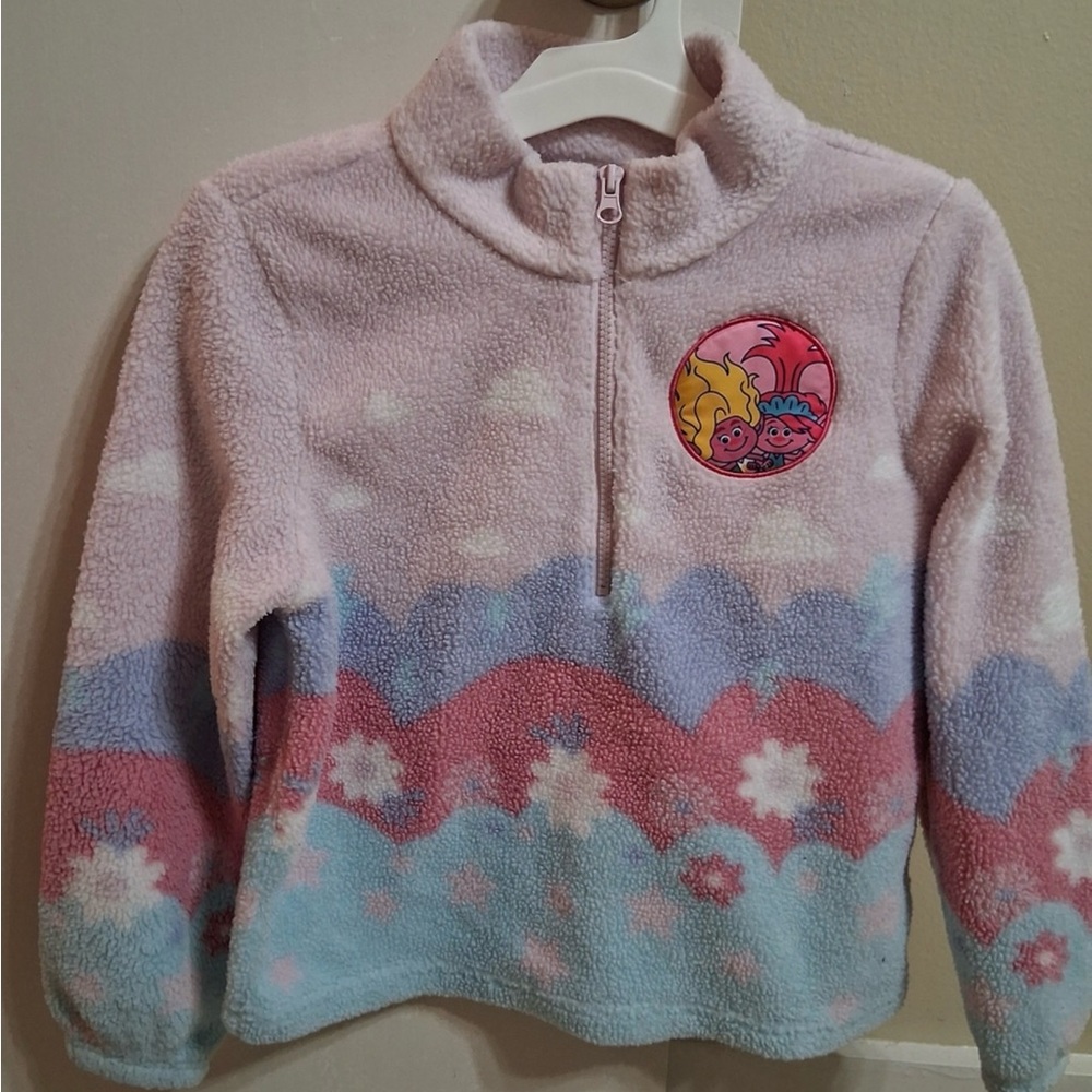 Trolls fleece pullover sweater for kids